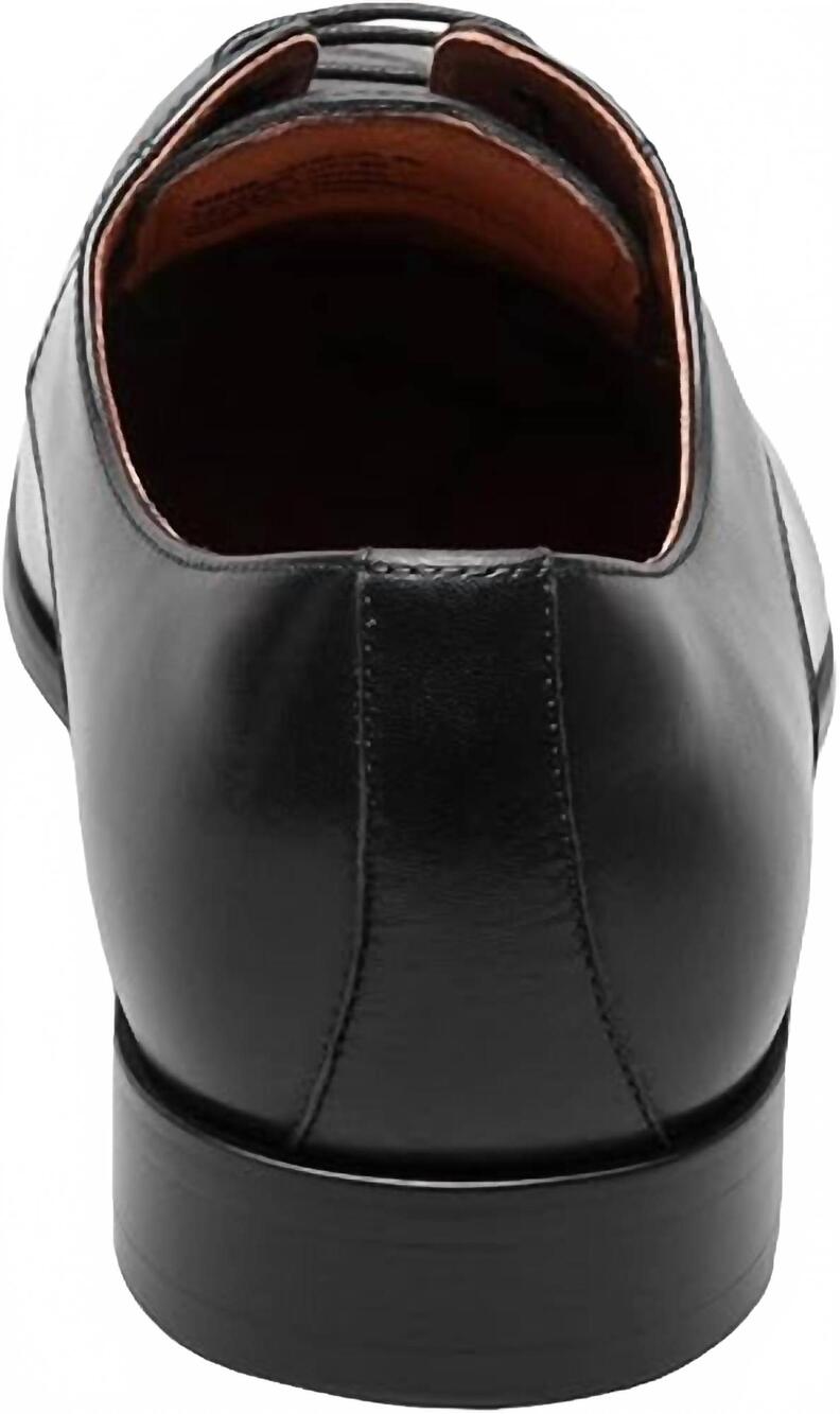 NEW FLORSHEIM men's postino moc toe oxford shoes in black smooth - Picture 4 of 5